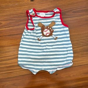 Mud pie baseball romper